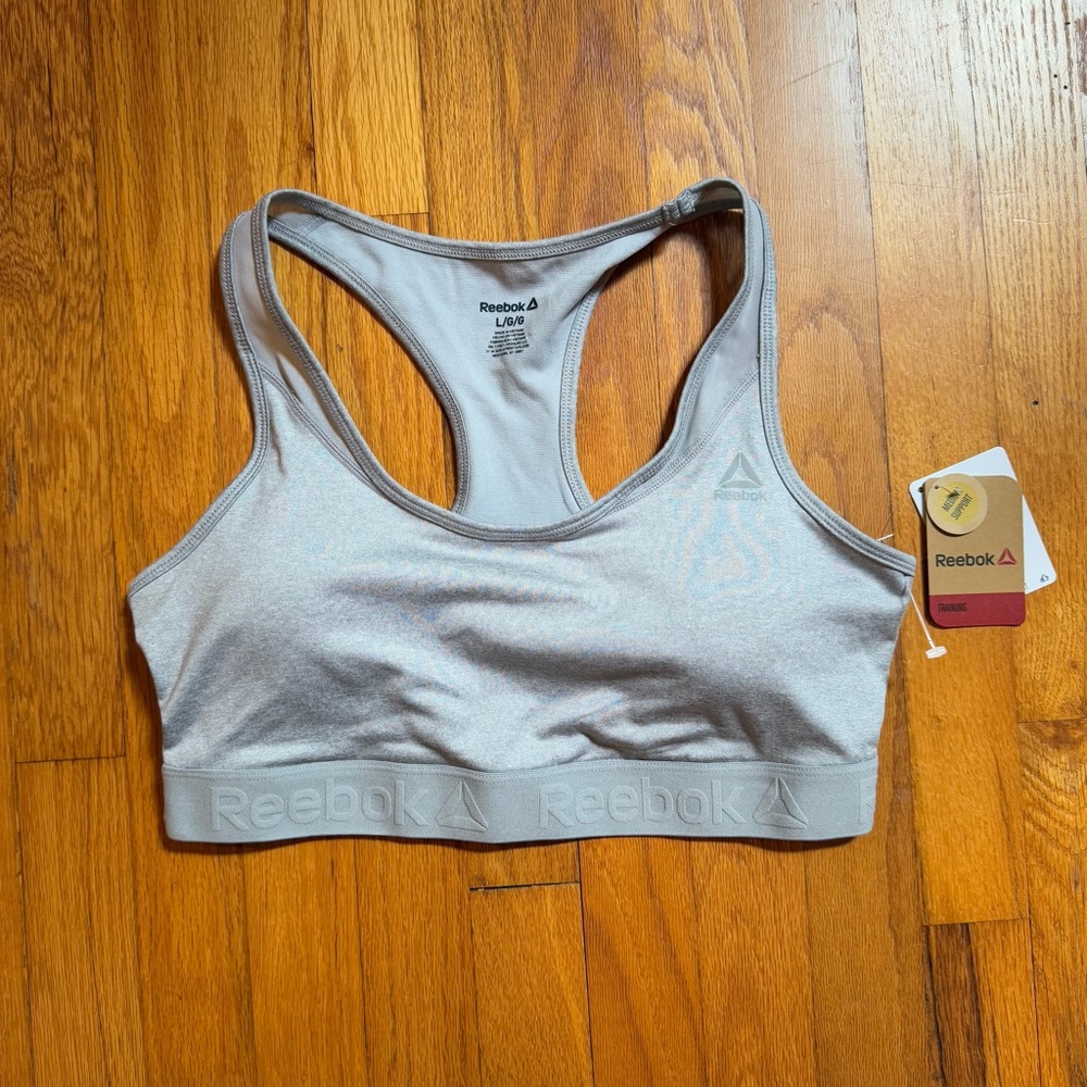 Reebok Women's Light Gray High Speed Sports Bra